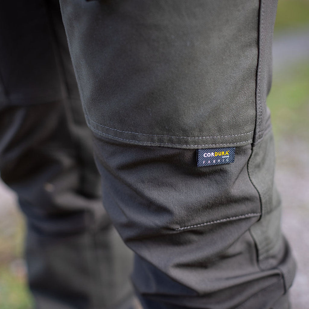 Cordura Fabric of Harehill Ridgegate Cargo Pocket Trousers, Forest Shade - Wild & Moor