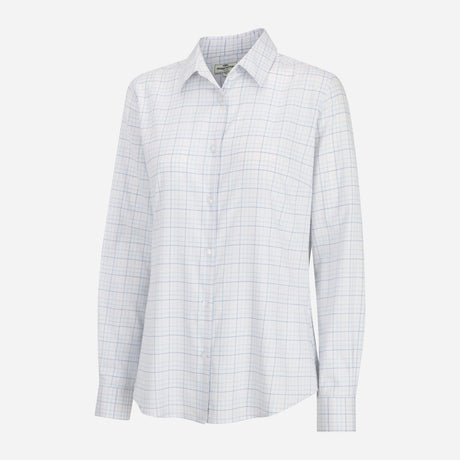 Hoggs of Fife Callie Twill Shirt, White/Pink/Blue - Wild & Moor