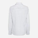 Back of Hoggs of Fife Callie Twill Shirt, White/Pink/Blue - Wild & Moor