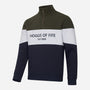 Hoggs of Fife Dumfries 1888 1/4 Zip Sweatshirt Forest/Navy/White - Wild & Moor