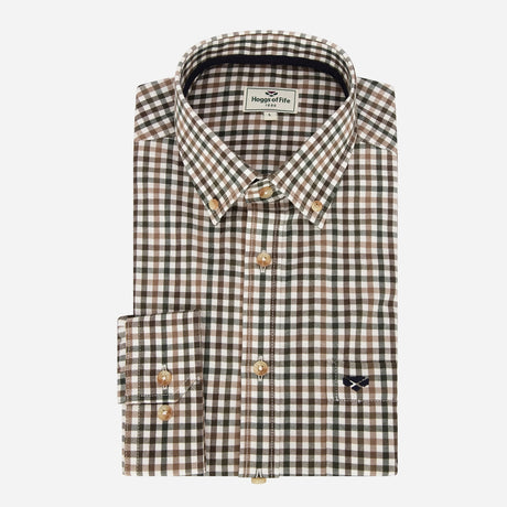 Hoggs of Fife Garvock Cotton Twill Herringbone Check Shirt - Wild & Moor